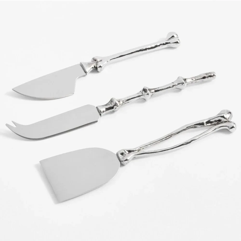 Pottery Barn Skeleton Cheese Knives - Set of 3
